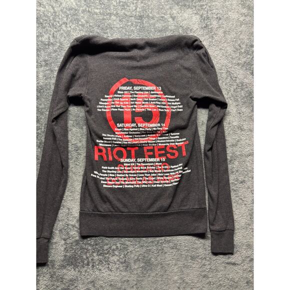 Riot Fest 15 Chicago 2019 Black Small Full Zip Hoodie - Picture 5 of 6